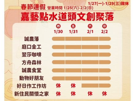 水道頭春節營業時間